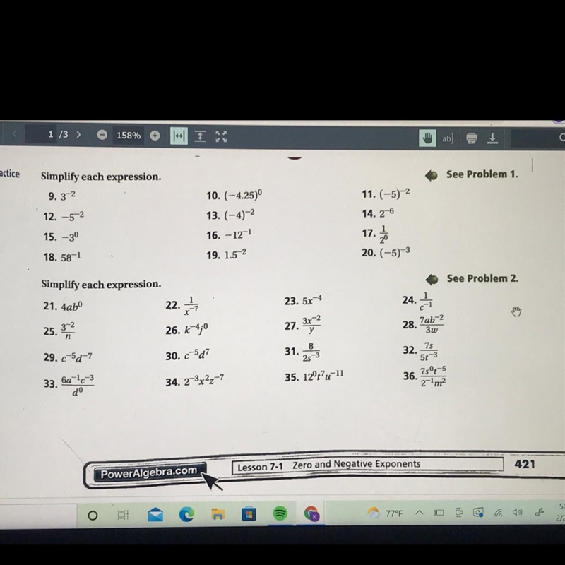 Need answers for number 9,11,15,17,26,36 Show work please-example-1