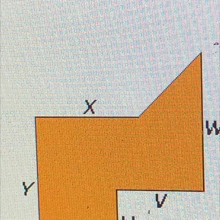 If U = 3 inches, V = 4 inches, W=8 inches, X = 6 inches, Y = 7 inches, and Z=4 inches-example-1