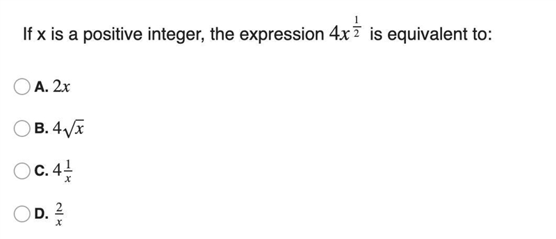 If x is a positive integer, this expression is equivalent to what?-example-1