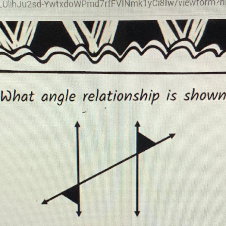 What angle relationship is shown-example-1