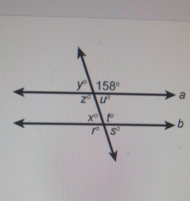 Lines a and b are parallel what is the measurement of angle s? ​-example-1