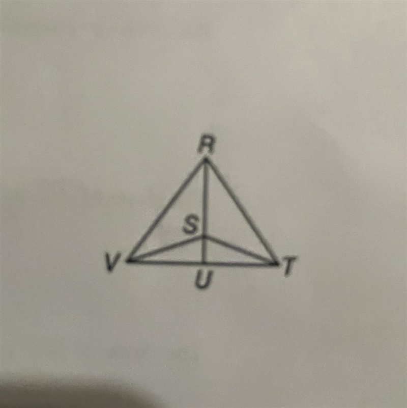 Refer to the figure to the right. A. If RV RT, name two congruent angles. B. If RSSV-example-1