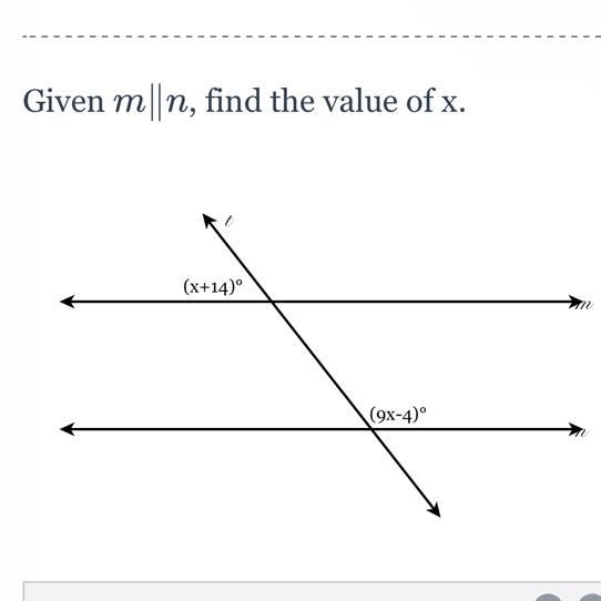 Given m ∥ n m∥n, find the value of x.-example-1