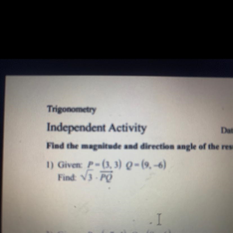 I need to find the magnitude and direction angle of the resultant vector. This is-example-1