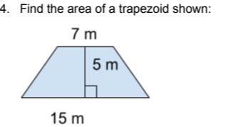 Find the area of a trapezoid shown:-example-1