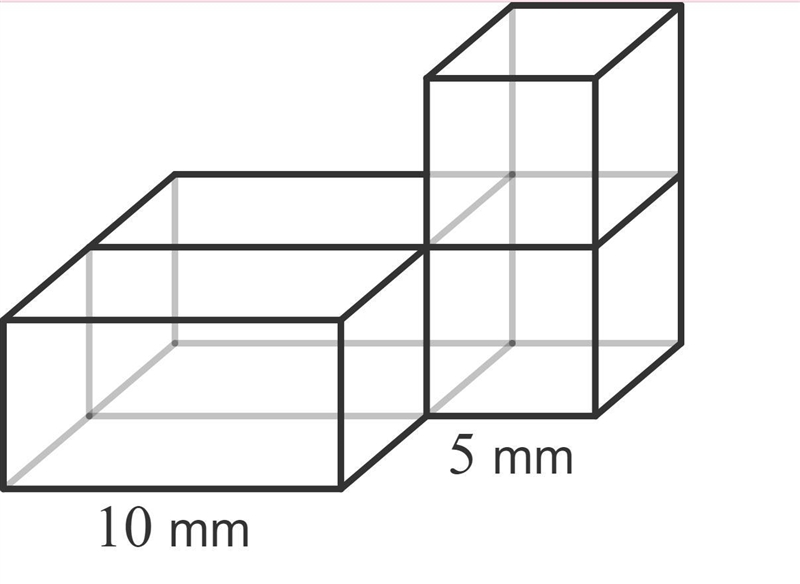 The figure shown is composed of two identical rectangular prisms and two identical-example-1