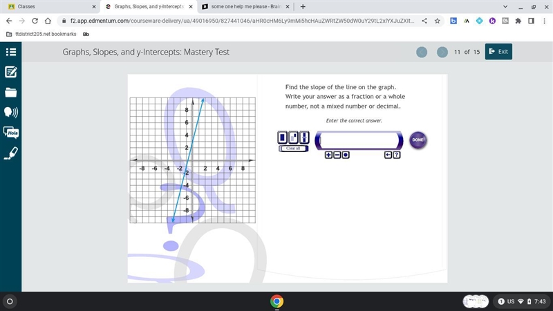 Find the slope of the line on the graph-example-1