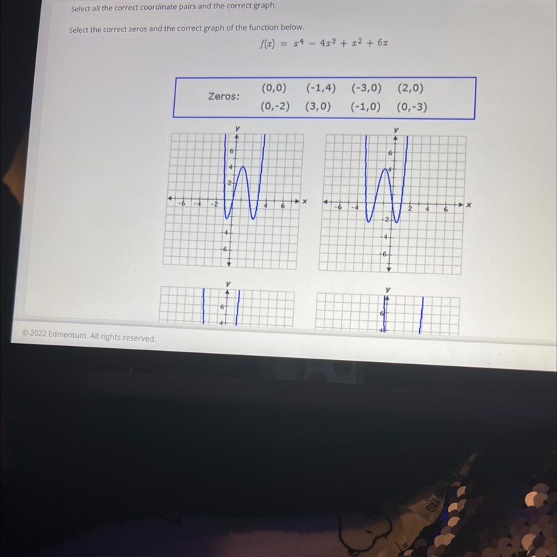 Select all the correct coordinate pairs and the correct graph-example-1