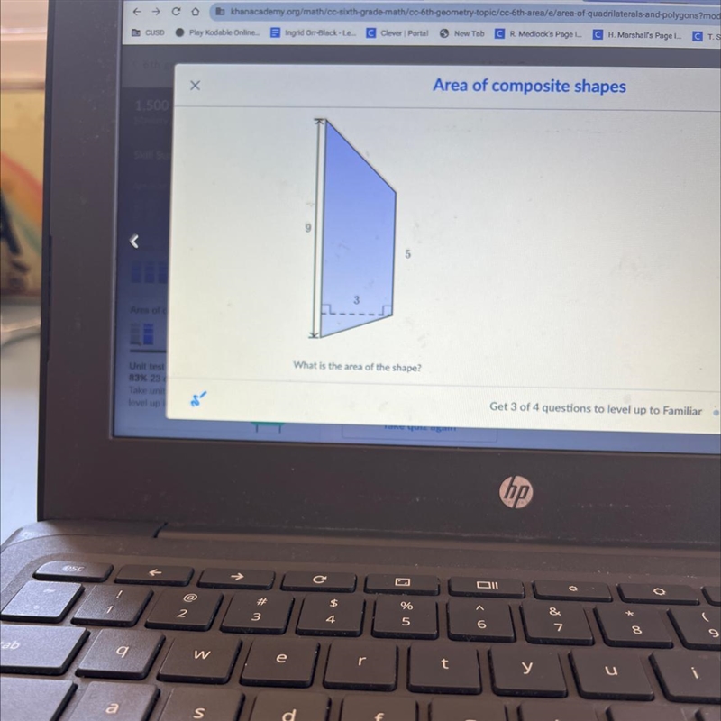 There is a pair of parallel sides in the following shape. 9. 5. 3-example-1