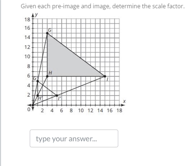 Given a preimage and image, determine the scale factor-example-1