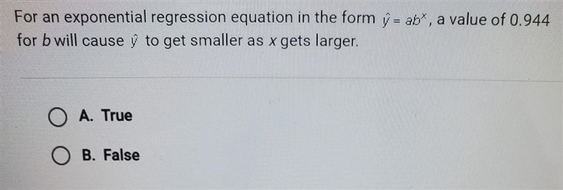 for an exponential regression equation in the form y=ab^x , a value of 0.944 for b-example-1