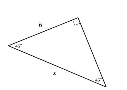 Find the length of side xx in simplest radical form with a rational denominator.-example-1