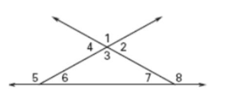 Using the diagram below, identify whether the given pair of angles are vertical pair-example-1