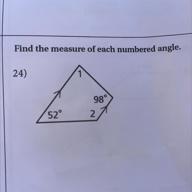 Find the measure of each numbered angle.-example-1