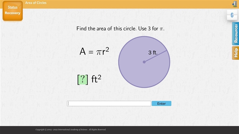 Find the area of this circle-example-1