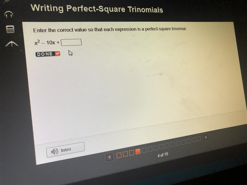 How do I get the other number and it’s bye using writing perfect-square trinomials-example-1