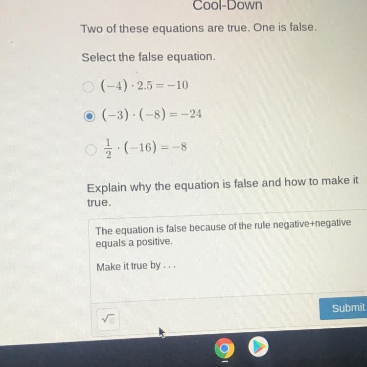 How can I make the false equation true pls answer asap-example-1