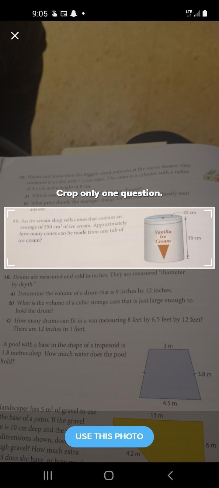 17. An ice cream shop sells cones that contain an average of 550 cm' of ice cream-example-1