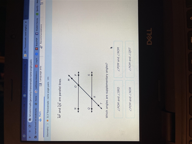 Help me find which angles are supplementary-example-1