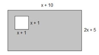 Write an expression for the area of the shaded region in its simplest form. Show all-example-1