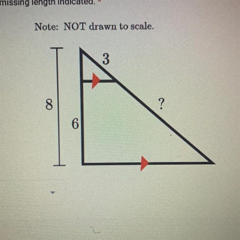 This is geometry Find the missing length indicated Note: Not drawn to scale-example-1