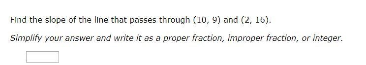 Find the slope from two points-example-1