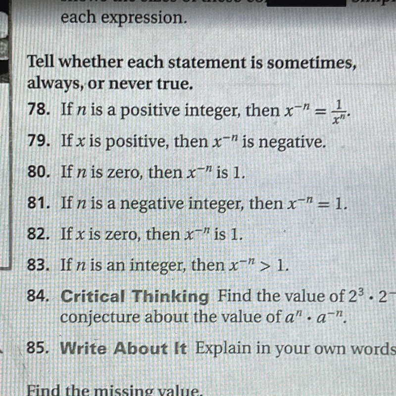 Tell whether each statement is sometimes, always, or never true.-example-1