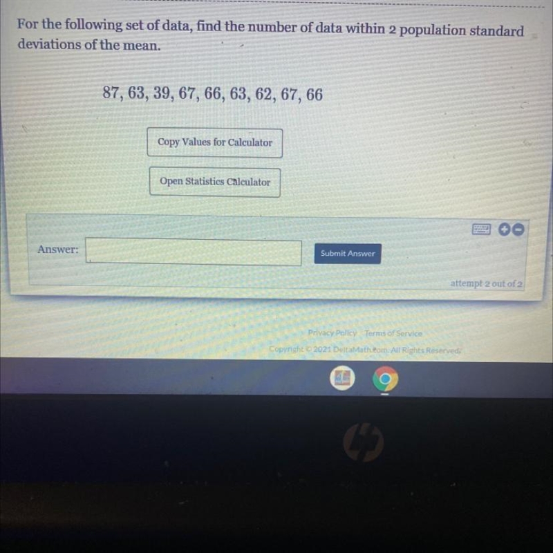 For the following set of data, find the number of data within 2 population standarddeviations-example-1