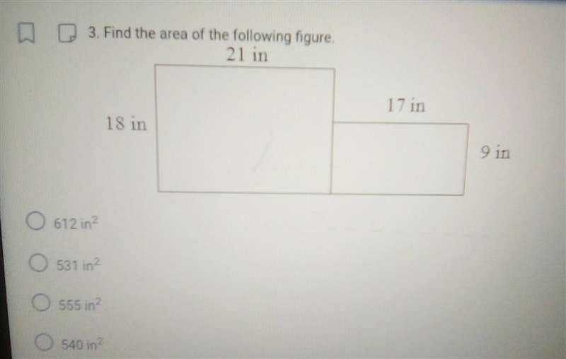 Find the area of the following figure ​-example-1