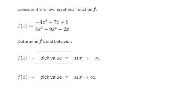 Determine f's end behavior.-example-1