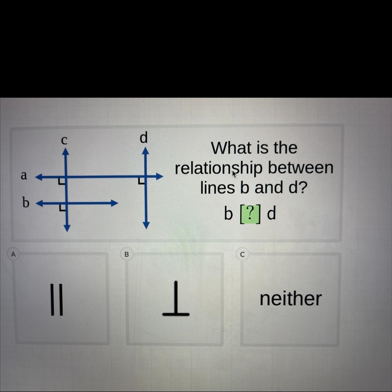 What is the relationship between lines b and d?-example-1