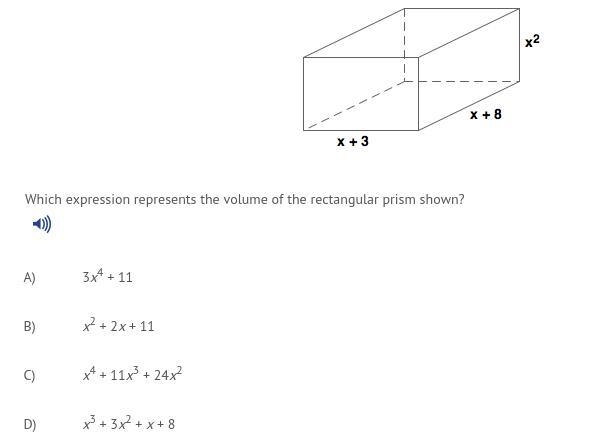 I NEED SOME HELP ON THIS! Which expression represents the volume of the rectangular-example-1