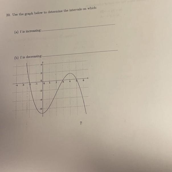 Use the graph below to determine the intervals on which:-example-1