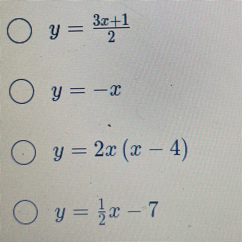 Which function is nonlinear?-example-1