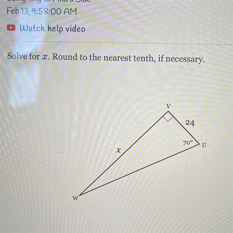 Slove for x. round to the nearest tenth if necessary-example-1