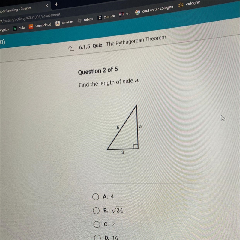 Find the length of side a-example-1