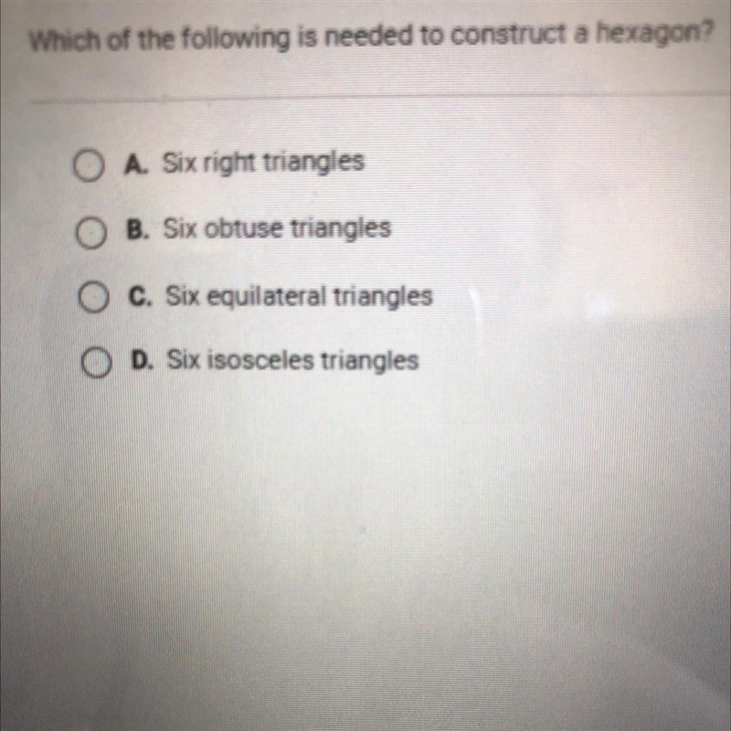 Which of the following is needed to construct a hexagon-example-1