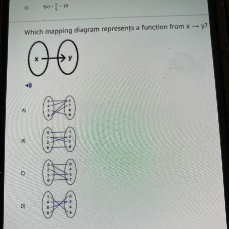 Which mapping diagram represent a function from X to Y-example-1