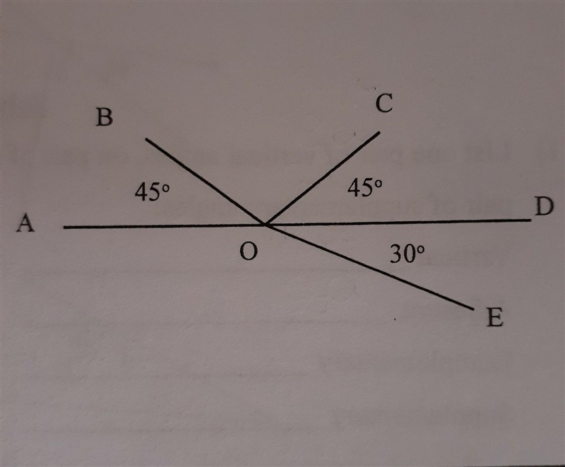 Answer all. a)Name two angles that are complementary. _______________________ b)Name-example-1