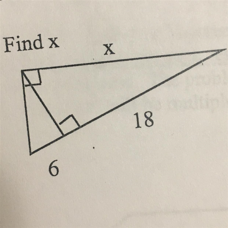 Find x of the triangle-example-1