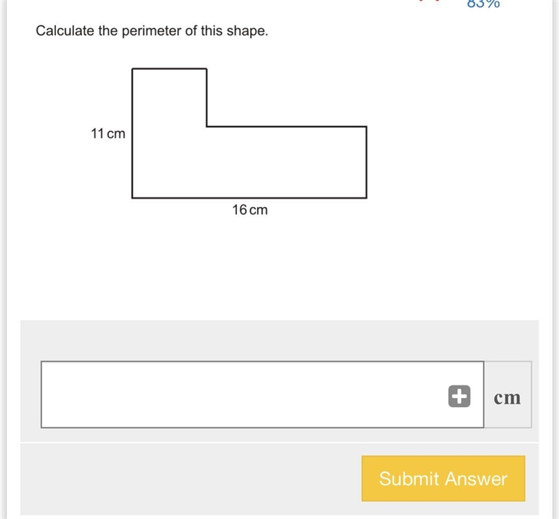 Calculate the perimeter of this shape.-example-1