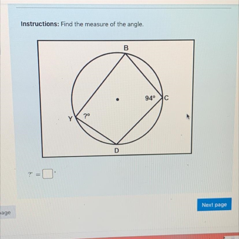 Find the measure of the angle.-example-1