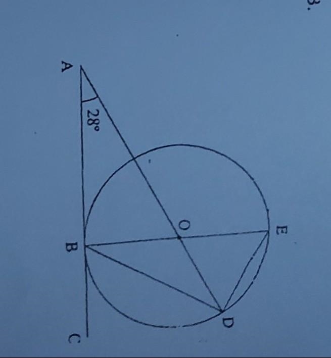 Please help the line ABC is tangent to a circle at B centre O with diameter EB the-example-1