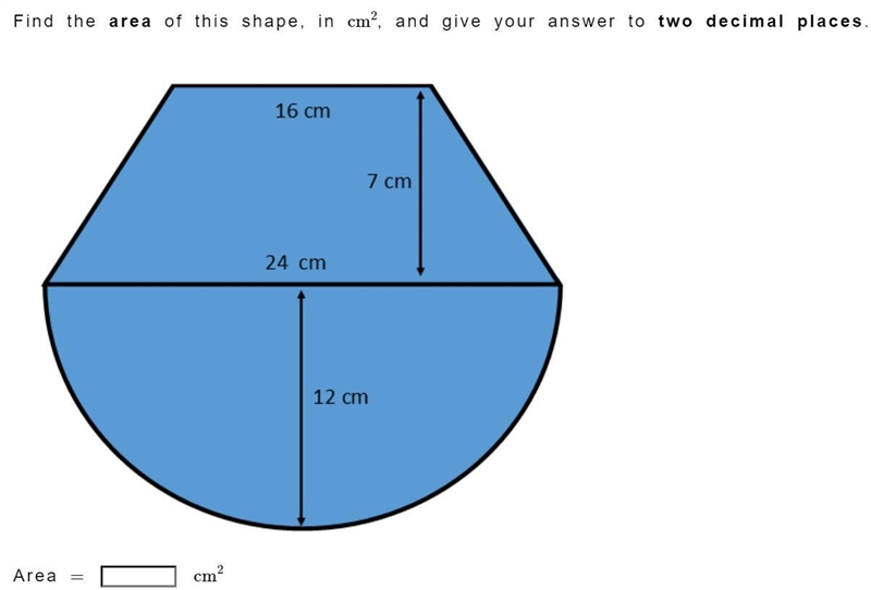 Please help find the area of this shape give answer in two decimal places:))-example-1