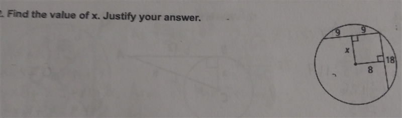 Find the value of x. Justify your answer.-example-1