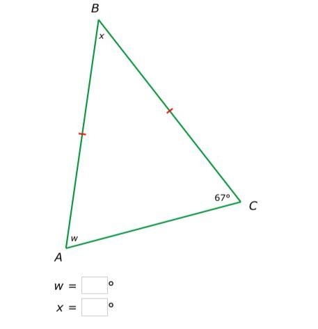 What are the values of w and x?-example-1