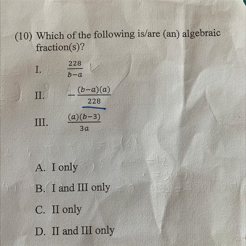 May I ask why the correct answer is A?-example-1