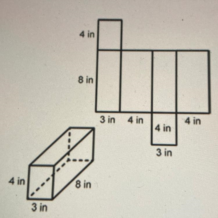 Misha wants to know how much wrapping paper is needed to cover a box with the dimensions-example-1