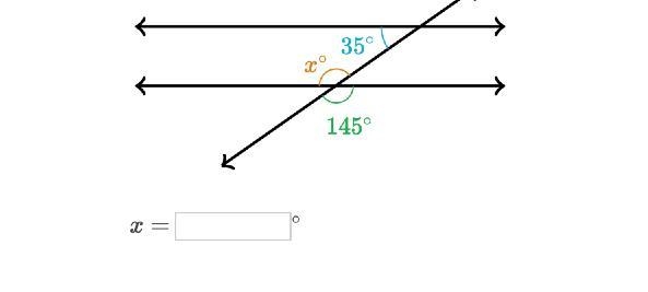 X =x=x, equals ^\circ ∘ degrees-example-1