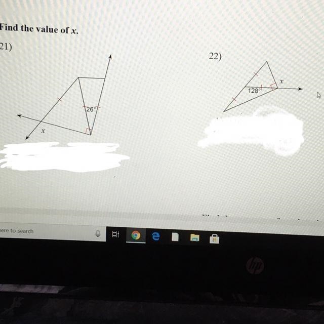 Find the value of x. Please if you can solve two questions sorry foe that I just don-example-1